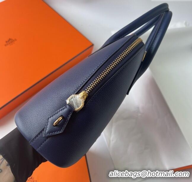 Buy Discount Hermes Bolide 1923-25 Bag in Origianl Epsom Leather H3121 Blue (Handmade)