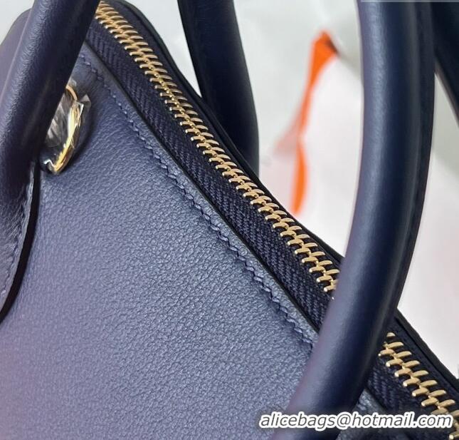 Buy Discount Hermes Bolide 1923-25 Bag in Origianl Epsom Leather H3121 Blue (Handmade)