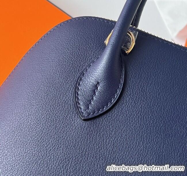 Buy Discount Hermes Bolide 1923-25 Bag in Origianl Epsom Leather H3121 Blue (Handmade)