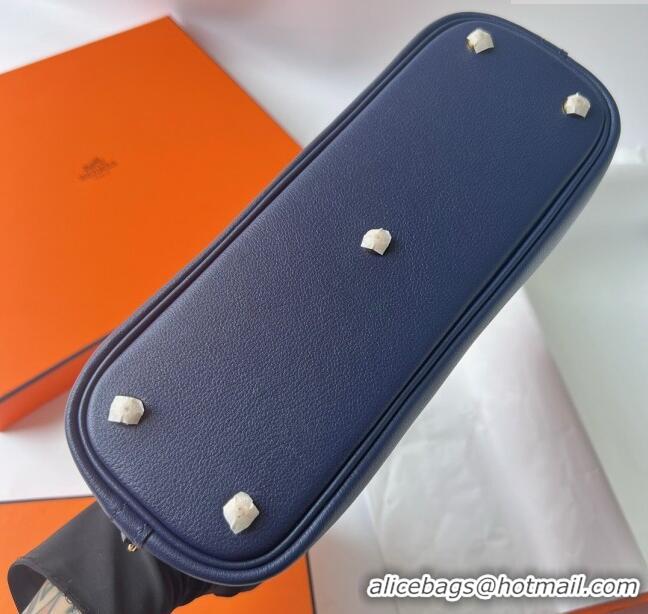 Buy Discount Hermes Bolide 1923-25 Bag in Origianl Epsom Leather H3121 Blue (Handmade)