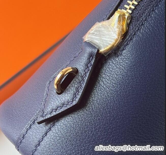 Buy Discount Hermes Bolide 1923-25 Bag in Origianl Epsom Leather H3121 Blue (Handmade)