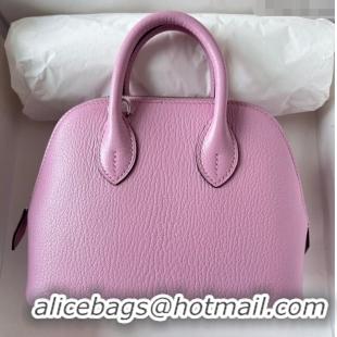 Modern Discount Hermes Bolide 1923 Mini Bag in Origianl Chevre Leather H3114 Mallow Purple (Handmade)