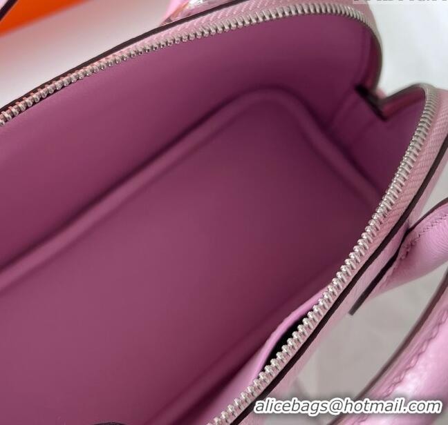 Modern Discount Hermes Bolide 1923 Mini Bag in Origianl Chevre Leather H3114 Mallow Purple (Handmade)