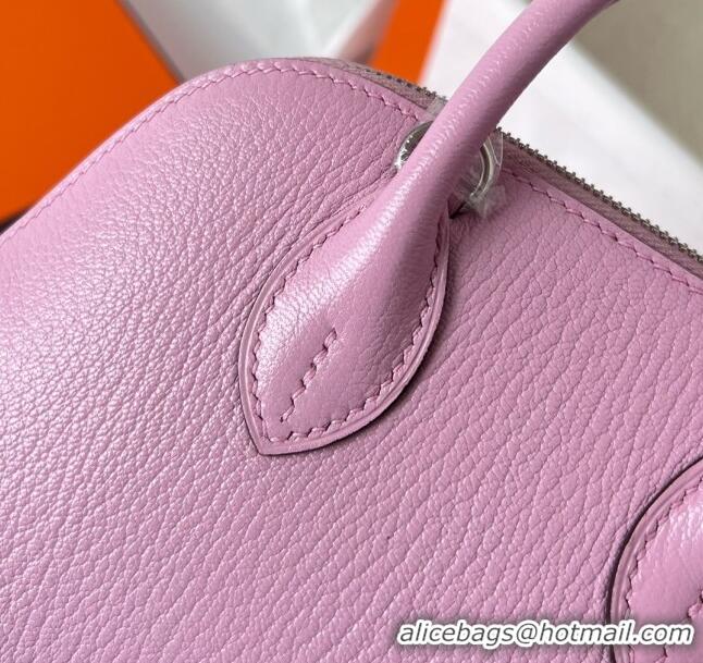 Modern Discount Hermes Bolide 1923 Mini Bag in Origianl Chevre Leather H3114 Mallow Purple (Handmade)