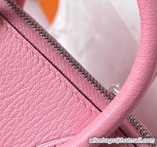 Inexpensive Hermes Bolide 1923 Mini Bag in Origianl Chevre Leather H3114 Milkshake Pink (Handmade)