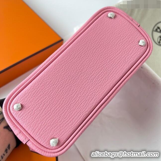 Inexpensive Hermes Bolide 1923 Mini Bag in Origianl Chevre Leather H3114 Milkshake Pink (Handmade)