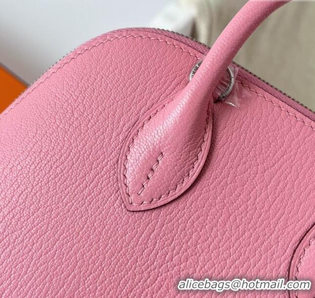 Inexpensive Hermes Bolide 1923 Mini Bag in Origianl Chevre Leather H3114 Milkshake Pink (Handmade)