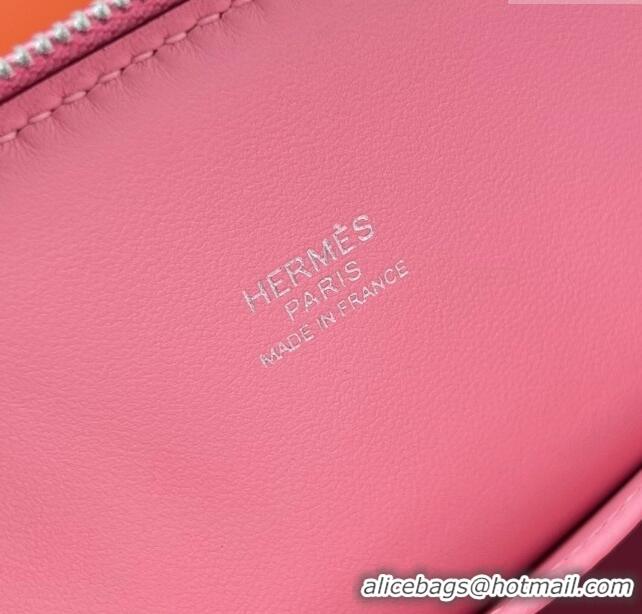 Inexpensive Hermes Bolide 1923 Mini Bag in Origianl Chevre Leather H3114 Milkshake Pink (Handmade)