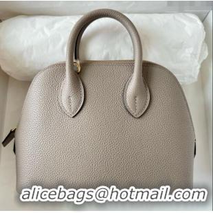 Top Quality Hermes Bolide 1923 Mini Bag in Origianl Chevre Leather H3114 Grey (Handmade)