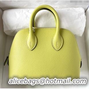 Good Product Hermes Bolide 1923 Mini Bag in Origianl Chevre Leather H3114 Yellow (Handmade)