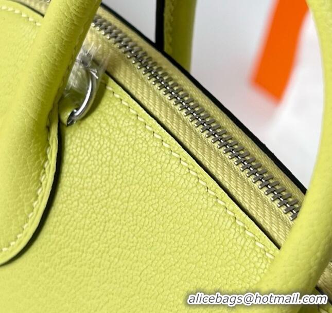 Good Product Hermes Bolide 1923 Mini Bag in Origianl Chevre Leather H3114 Yellow (Handmade)