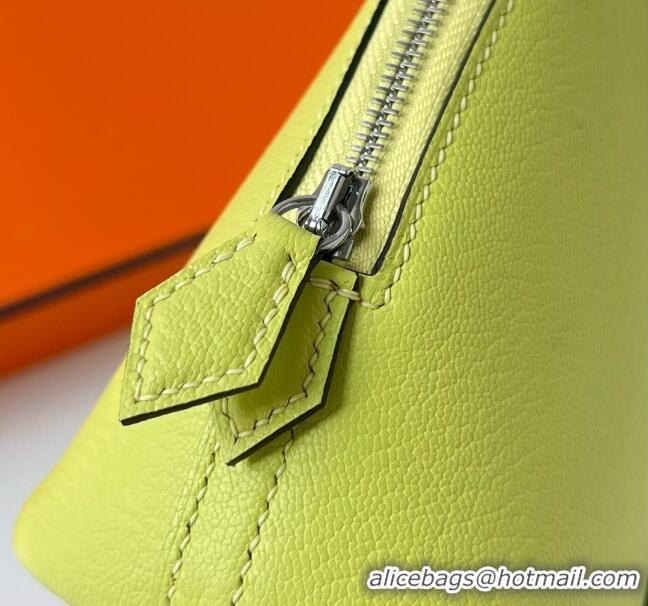 Good Product Hermes Bolide 1923 Mini Bag in Origianl Chevre Leather H3114 Yellow (Handmade)