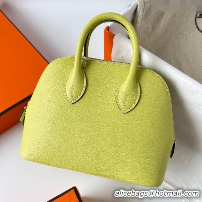 Good Product Hermes Bolide 1923 Mini Bag in Origianl Chevre Leather H3114 Yellow (Handmade)