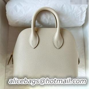 Cheap Price Hermes Bolide 1923 Mini Bag in Origianl Chevre Leather H3114 Milkshake White (Handmade)