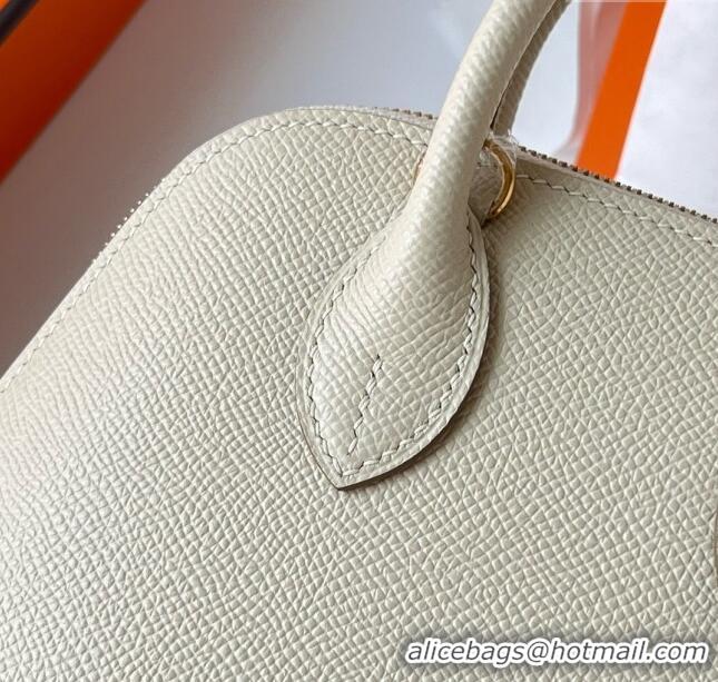 Cheap Price Hermes Bolide 1923 Mini Bag in Origianl Chevre Leather H3114 Milkshake White (Handmade)