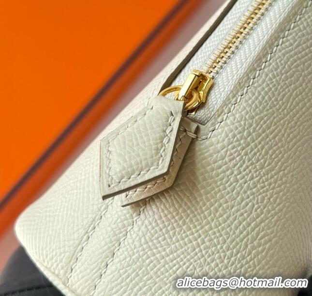 Cheap Price Hermes Bolide 1923 Mini Bag in Origianl Chevre Leather H3114 Milkshake White (Handmade)