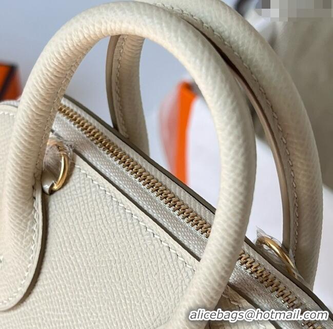 Cheap Price Hermes Bolide 1923 Mini Bag in Origianl Chevre Leather H3114 Milkshake White (Handmade)