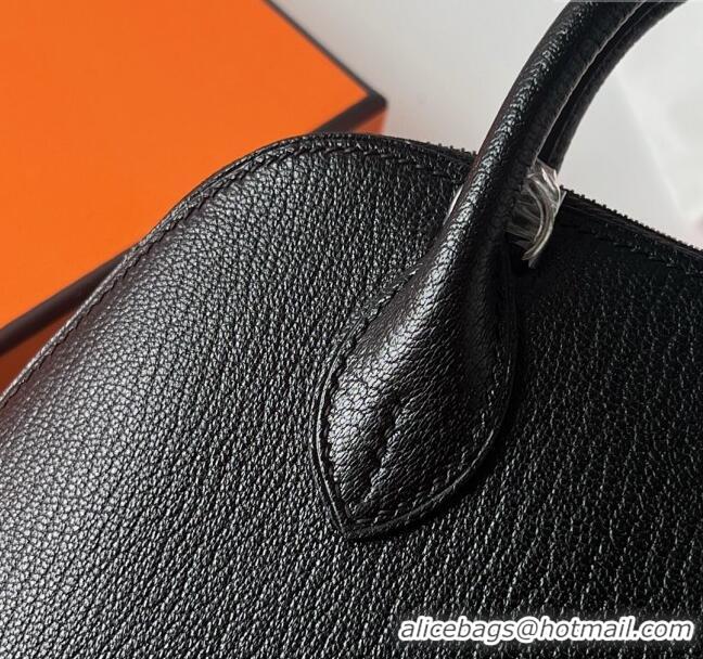 Super Quality Hermes Bolide 1923 Mini Bag in Origianl Chevre Leather H3114 Black (Handmade)