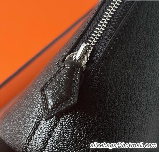 Super Quality Hermes Bolide 1923 Mini Bag in Origianl Chevre Leather H3114 Black (Handmade)