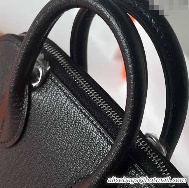 Super Quality Hermes Bolide 1923 Mini Bag in Origianl Chevre Leather H3114 Black (Handmade)