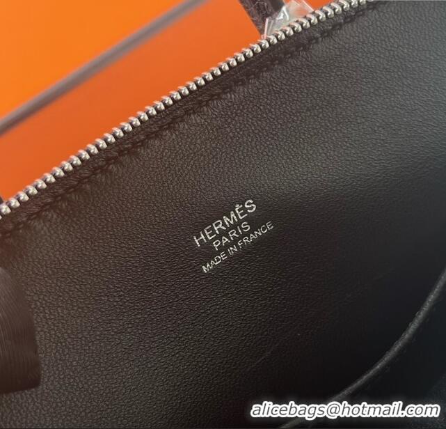 Super Quality Hermes Bolide 1923 Mini Bag in Origianl Chevre Leather H3114 Black (Handmade)