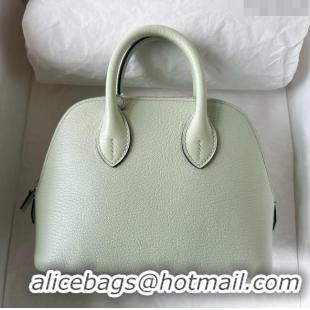 Free Shipping Hermes Bolide 1923 Mini Bag in Origianl Chevre Leather H3114 Light Green (Handmade)