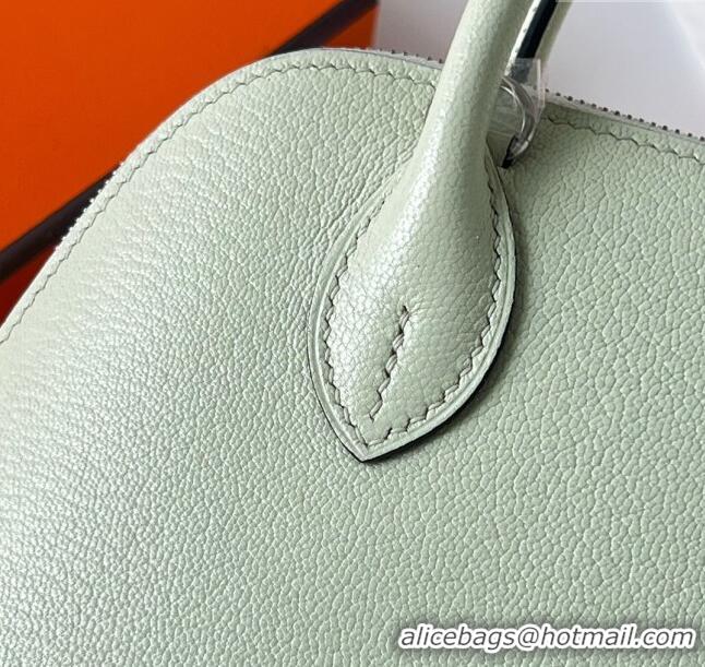 Free Shipping Hermes Bolide 1923 Mini Bag in Origianl Chevre Leather H3114 Light Green (Handmade)