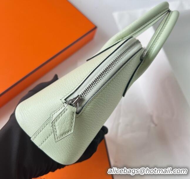 Free Shipping Hermes Bolide 1923 Mini Bag in Origianl Chevre Leather H3114 Light Green (Handmade)