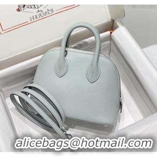 Popular Style Hermes Mini Bolide Bag 19cm in Evercolor Calf Leather H1031 Grail Blue