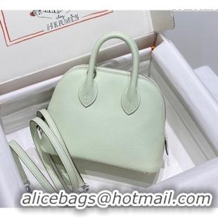 Good Taste Hermes Mini Bolide Bag 19cm in Evercolor Calf Leather H1031 Bubble Green