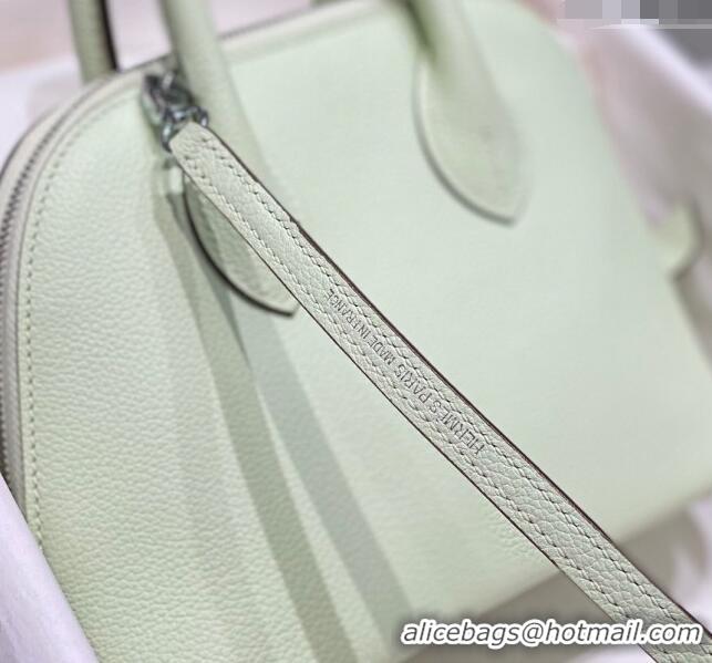 Good Taste Hermes Mini Bolide Bag 19cm in Evercolor Calf Leather H1031 Bubble Green