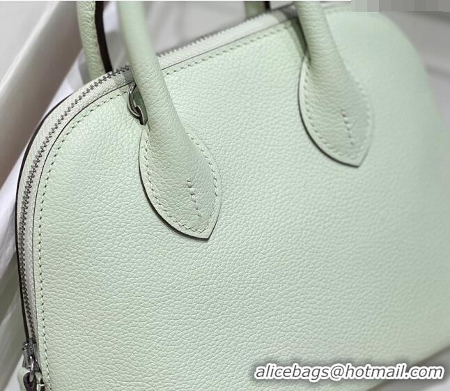 Good Taste Hermes Mini Bolide Bag 19cm in Evercolor Calf Leather H1031 Bubble Green