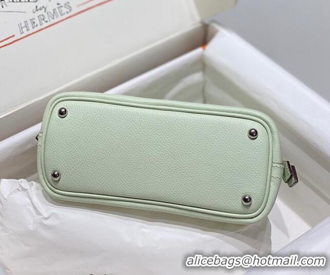 Good Taste Hermes Mini Bolide Bag 19cm in Evercolor Calf Leather H1031 Bubble Green