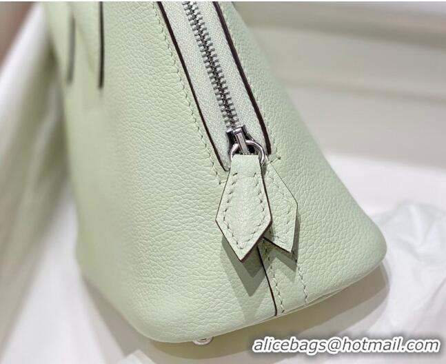 Good Taste Hermes Mini Bolide Bag 19cm in Evercolor Calf Leather H1031 Bubble Green