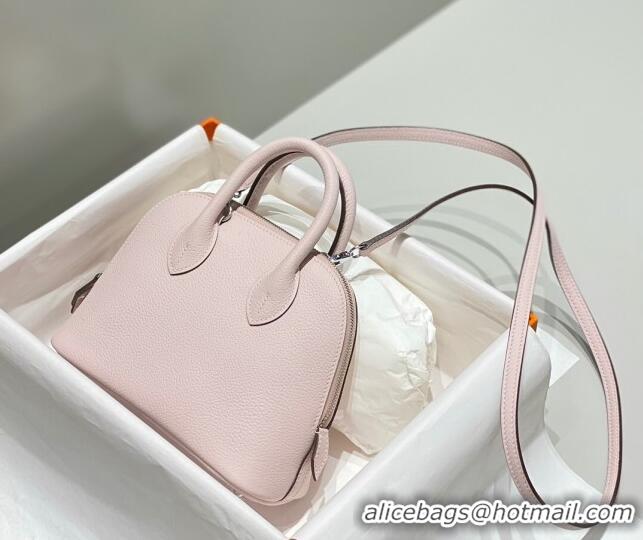 New Fashion Hermes Mini Bolide Bag 19cm in Evercolor Calf Leather H1031 Dreamy Purple