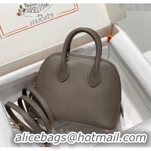 Cheapest Hermes Mini Bolide Bag 19cm in Evercolor Calf Leather H1031 Tin Grey