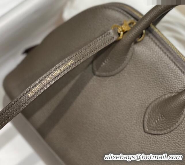 Cheapest Hermes Mini Bolide Bag 19cm in Evercolor Calf Leather H1031 Tin Grey