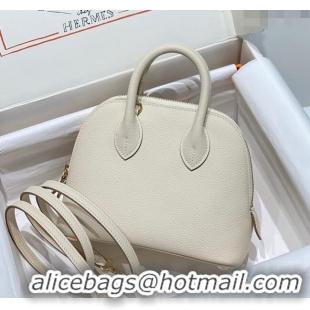 Best Price Hermes Mini Bolide Bag 19cm in Evercolor Calf Leather H1031 Cream White/Gold