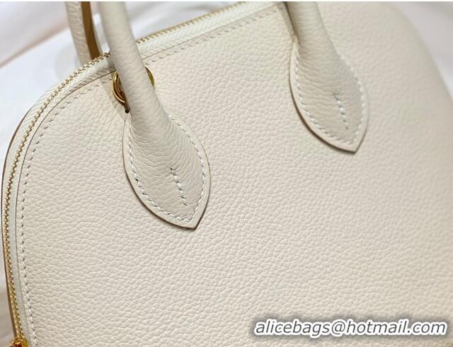 Best Price Hermes Mini Bolide Bag 19cm in Evercolor Calf Leather H1031 Cream White/Gold