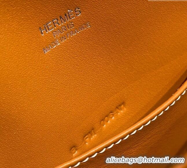 Super Quality Hermes Mini Bolide Bag 19cm in Evercolor Calf Leather H1031 Brown/Silver