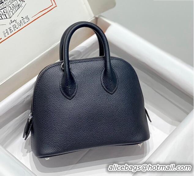 Market Sells Hermes Mini Bolide Bag 19cm in Evercolor Calf Leather H1031 Black/Silver