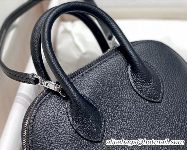 Market Sells Hermes Mini Bolide Bag 19cm in Evercolor Calf Leather H1031 Black/Silver