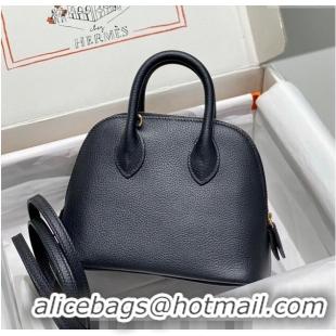 Top Design Hermes Mini Bolide Bag 19cm in Evercolor Calf Leather H1031 Black/Gold