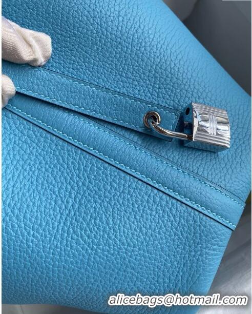 Top Grade Hermes Picotin Lock Bag 18cm/22cm in Taurillon Clemence Leather H0701 North Blue/Silver (Full Handmade)