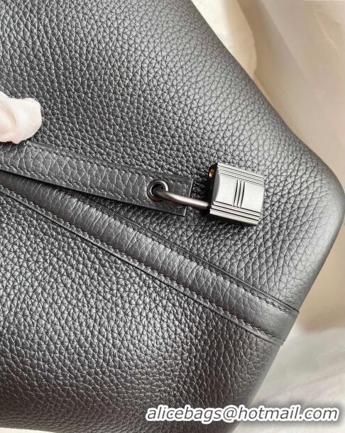 Inexpensive Hermes Picotin Lock Bag 18cm/22cm in Taurillon Clemence Leather H0701 So Black (Full Handmade)