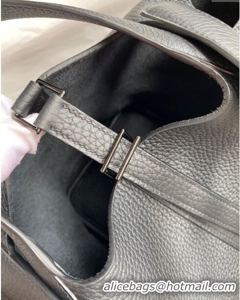 Discount Hermes Picotin Lock Bag 18cm/22cm in Taurillon Clemence Leather H0701 So Black (Full Handmade)