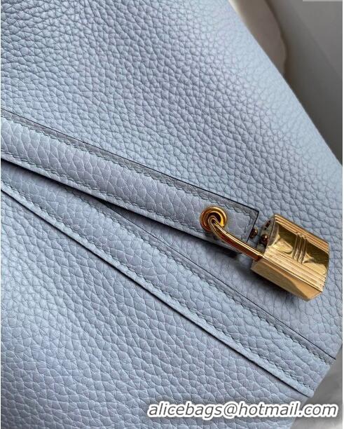 Best Luxury Hermes Picotin Lock Bag 18cm/22cm in Taurillon Clemence Leather H0701 Flaxen Blue/Gold (Full Handmade)