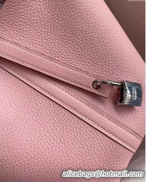 Luxurious Hermes Picotin Lock Bag 18cm/22cm in Taurillon Clemence Leather H0701 3Q Pink/Silver (Full Handmade)