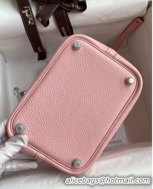 Luxurious Hermes Picotin Lock Bag 18cm/22cm in Taurillon Clemence Leather H0701 3Q Pink/Silver (Full Handmade)