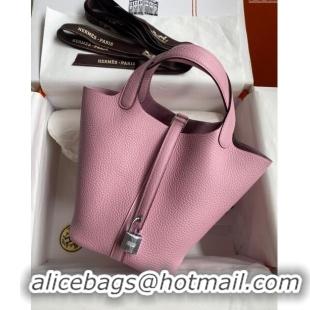 Super Quality Hermes Picotin Lock Bag 18cm/22cm in Taurillon Clemence Leather H0701 Malva Violet/Silver (Full Handmade)